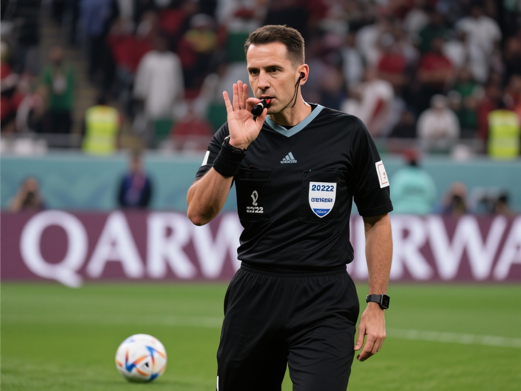 裁判在赛场上往往是权威的象征，他们的决定不容置疑。